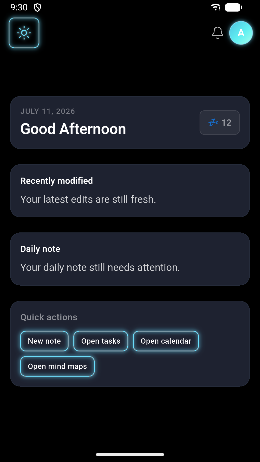 The Ego app home screen on a phone